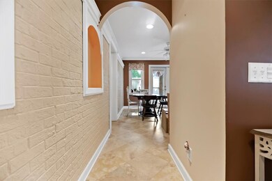 The new addition retains the brick from the origin