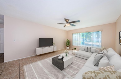 Virtually stagged living room
