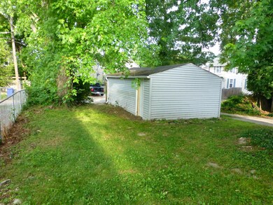 Rear Yard with 1-car garage