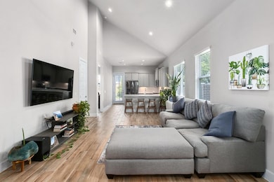 Living area with plenty of natural light, light w