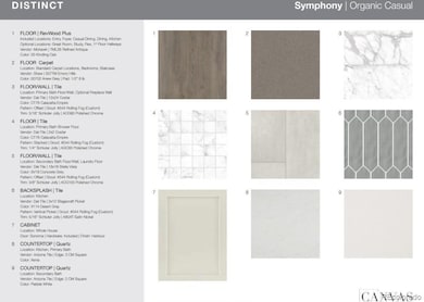 Design Selections. Home is under construction, selections subject to change.