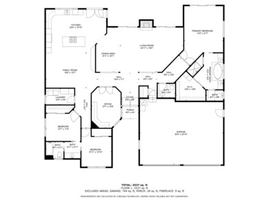 Floor plan with Dim's