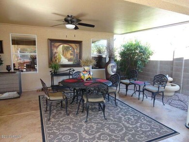 Covered patio seating