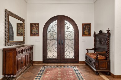 Enter through beautiful custom doors