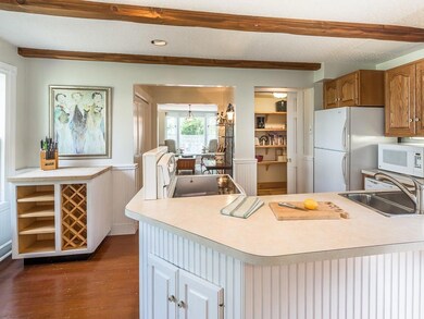 Open kitchen area for family living