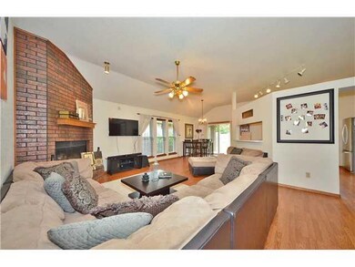 Living Room. Large Living Room with corner firepla