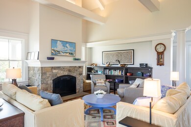 Living room with fireplace