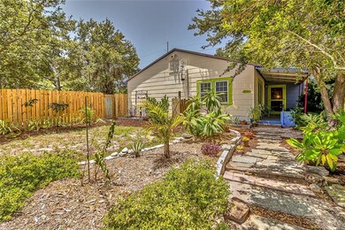 Granite pavered entry at left side of home