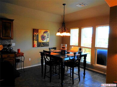 The dining area is large enough to seat 6-8.  Ther