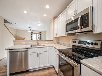New kitchen cabinets and stainless steel appliance
