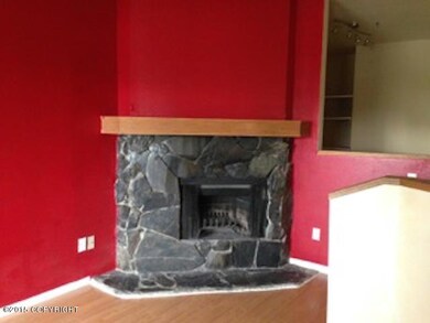 Living room and fireplace