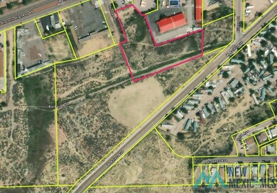 Aerial view of property's location with property parcel outlined