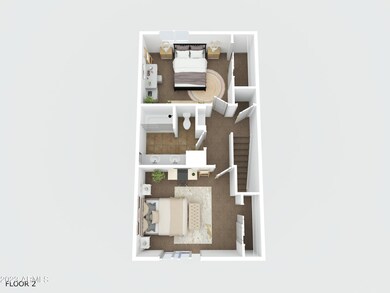 2nd Floor dollhouse look staged