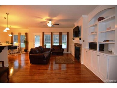 A grand family room with surround sound.