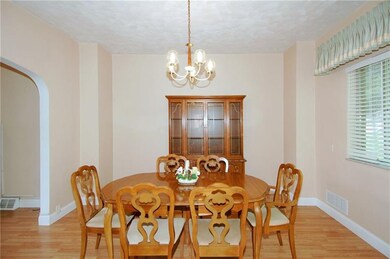 Dining room easily accommodates large furniture wi