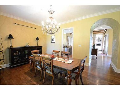 The formal dining room is just off the kitchen adn