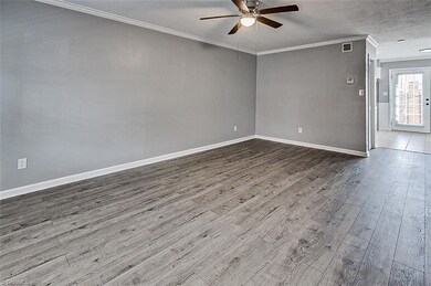 Living room with new LVT