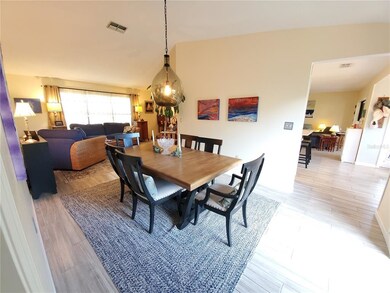 Dining room with Living room to the front, kitchen