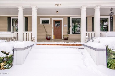 Snowy Front Porch Entry