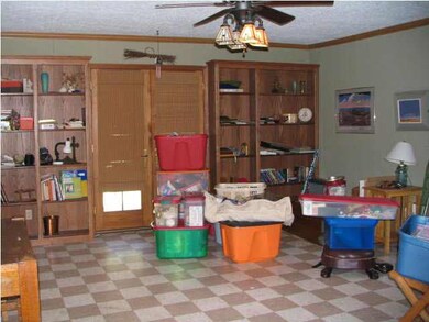 Family room with french doors to backyard