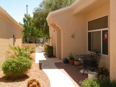 Side patio looking toward street