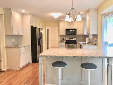 New kitchen island, has nice custom pull-out drawe