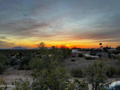 side view with sunset