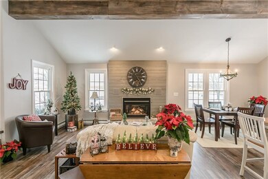Loads of rustic charm with the ship lap gas firepl