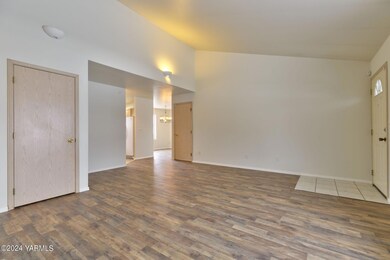 Living Room with Vaulted Ceiling