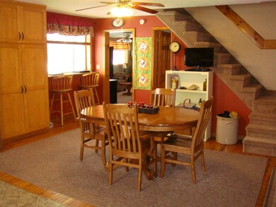 The Kitchen and Dining Area share an open floor plan. There is also a nice eat at bar.