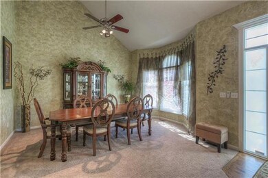 family room, currently being used as dining room