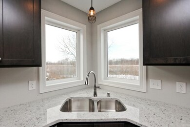 View of pond out kitchen sink