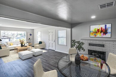 living and dining virtual staging