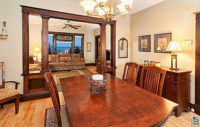 featuring hardwood floors, leaded glass window and