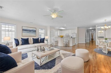 Great Room and Kitchen. This photo is virtually staged.