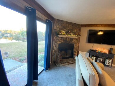 Wood burning fireplace
