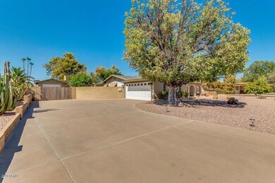Side entry garage and a large driveway