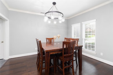 Formal dining room on the right of the foyer