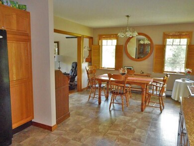 Kitchen opens right up to the dining...