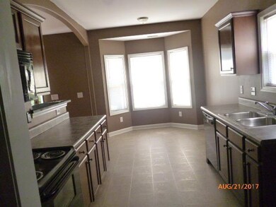 View of kitchen and dining area