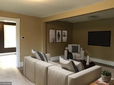 Virtually staged living room.