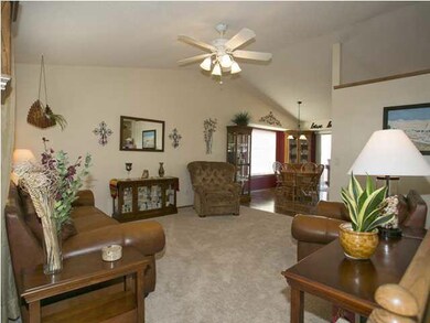 Vaulted Living Area and Kitchen