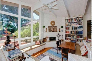 Steps down to the sunken sitting area surrounding 