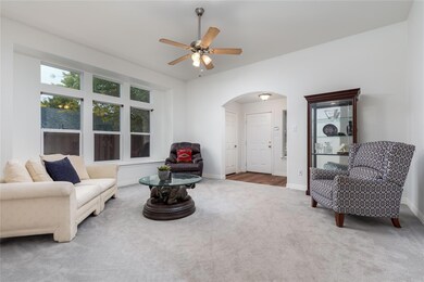 Freshly professionally painted living area with na