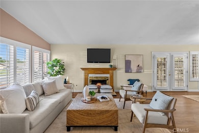 living room with fireplace