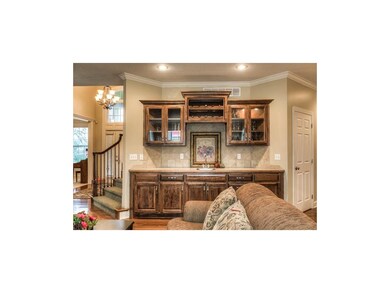 This beautiful built-in wet bar is perfectly locat