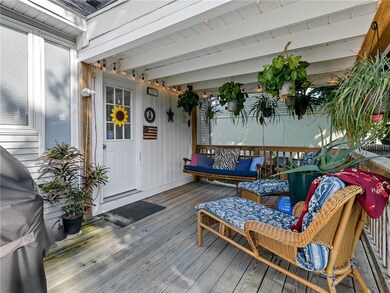 Covered porch off the kitchen