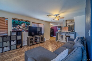 Living room featuring hardwood / wood-style floors