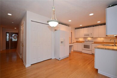 Kitchen with space for a table and Open floor plan