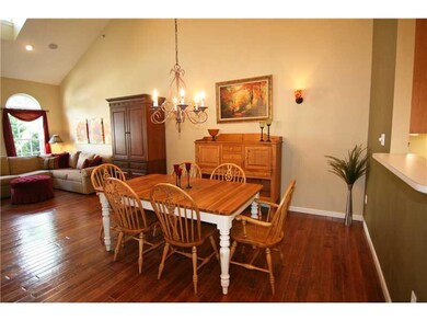 Dining Room. The vaulted ceiling adds a feeling op